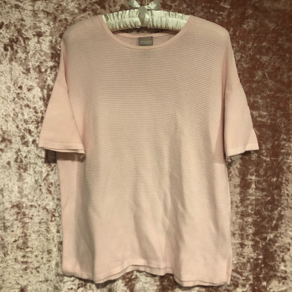 SALE 🎀 CHICOS RIBBED KNIT BLOUSE